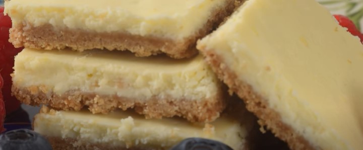 Receita do Cheesecake Squares.