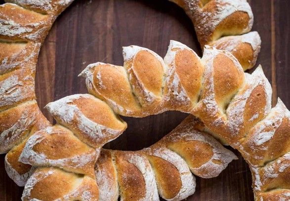 Receita de pão de grinalda